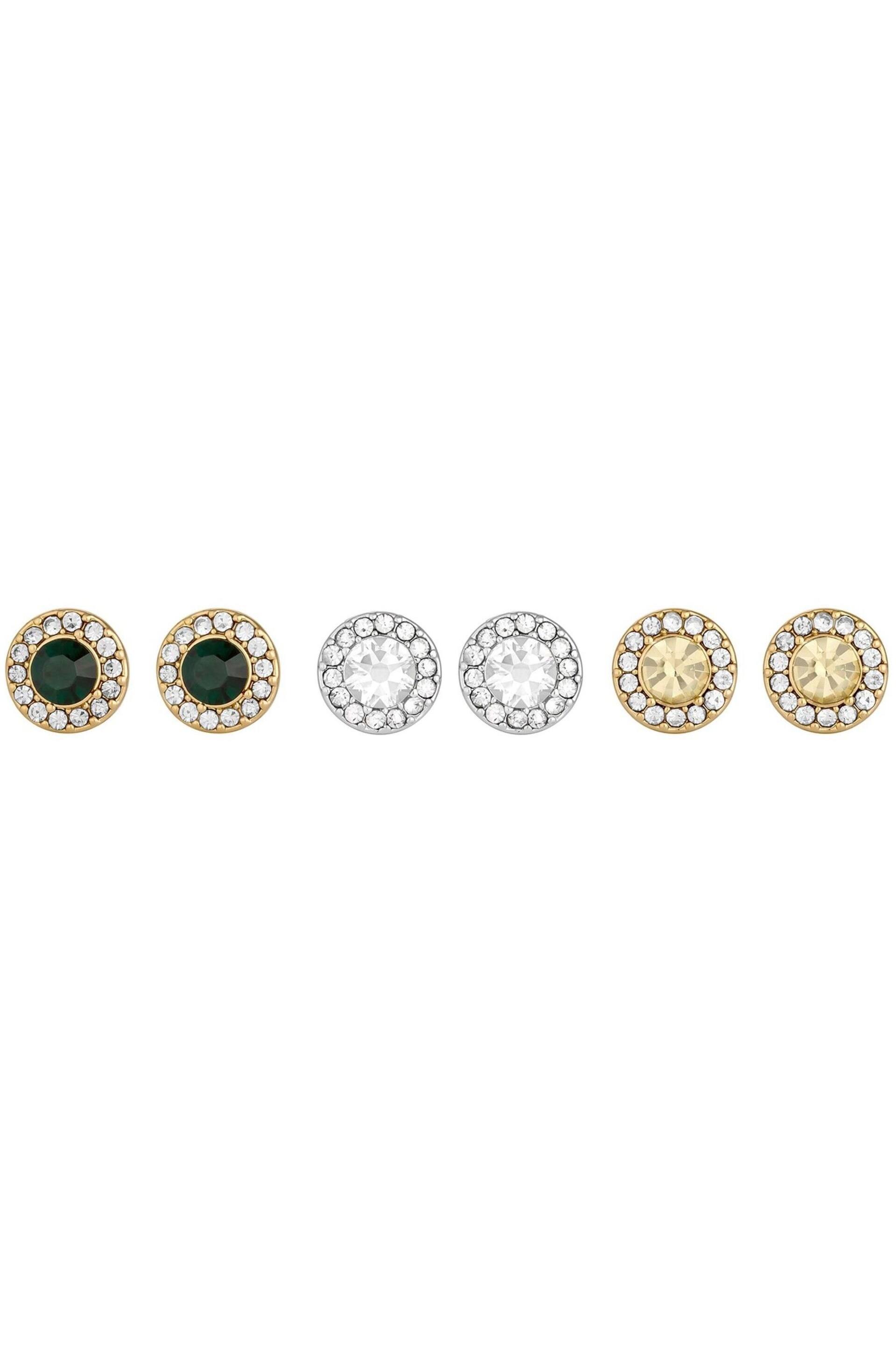 Mood Silver/Gold Stud Earrings Pack of 3 - Image 1 of 2