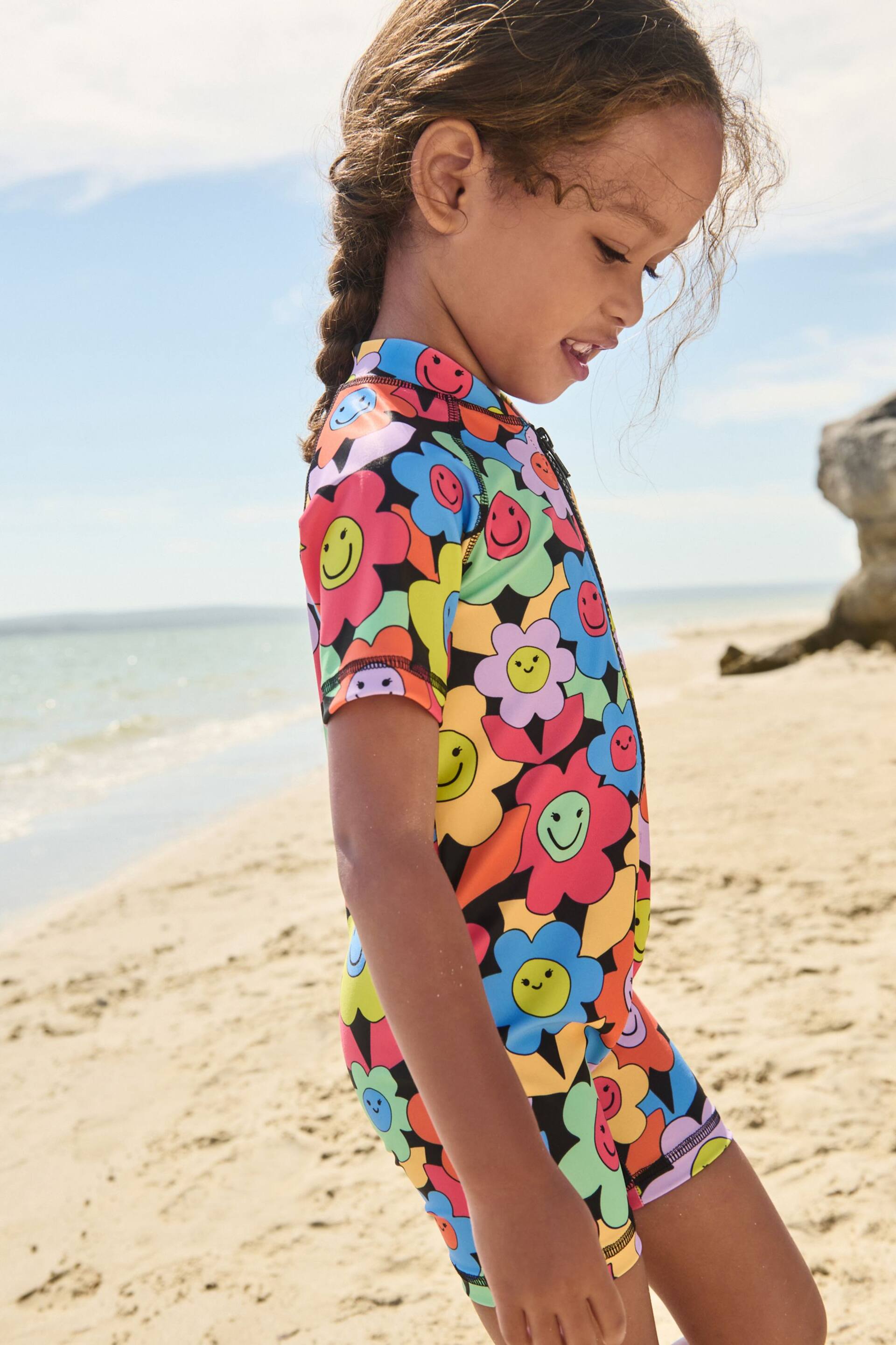 Multi Bright Floral Sunsafe Swimsuit (3mths-7yrs) - Image 4 of 7