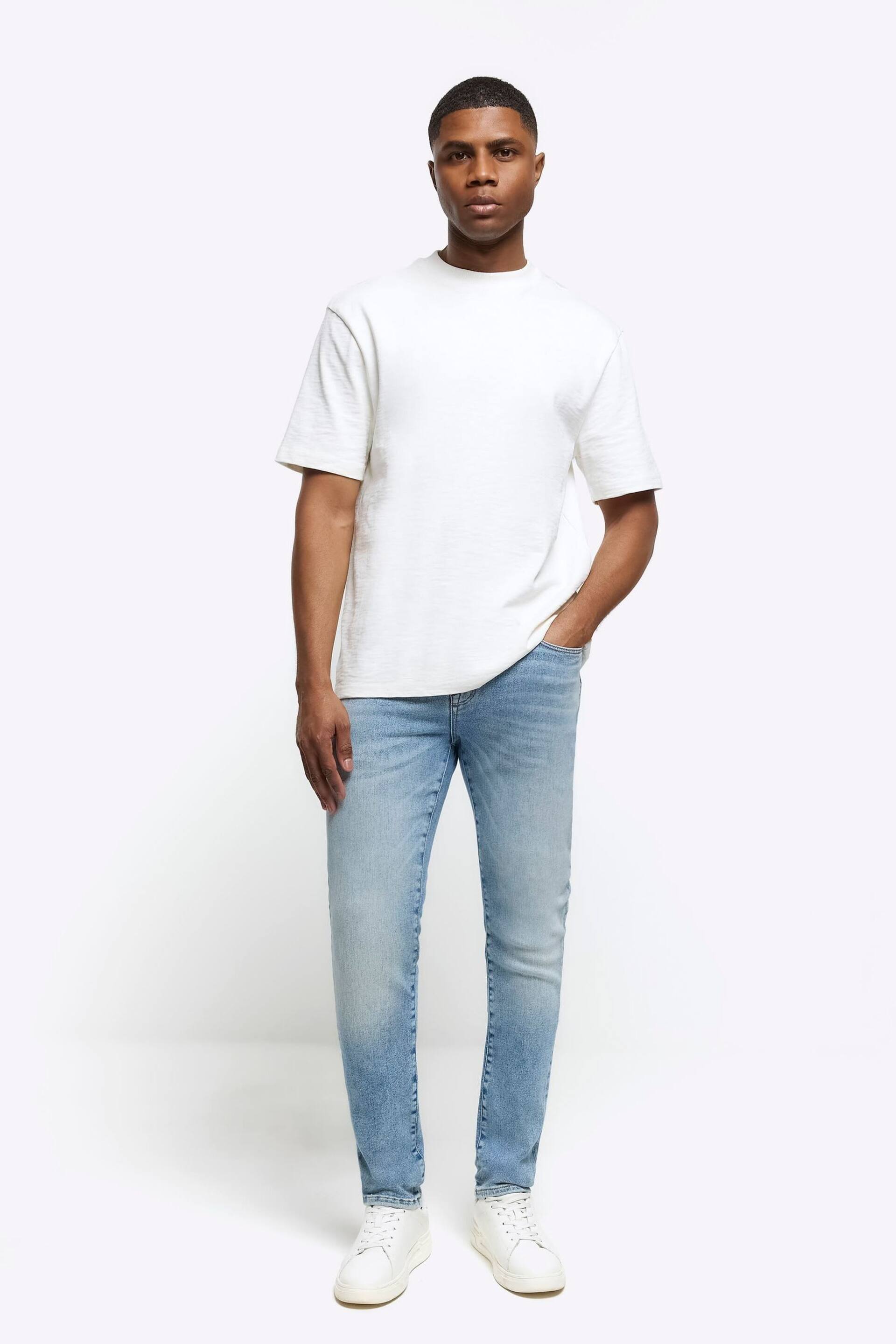 River Island Blue Skinny Fit Jeans - Image 1 of 4