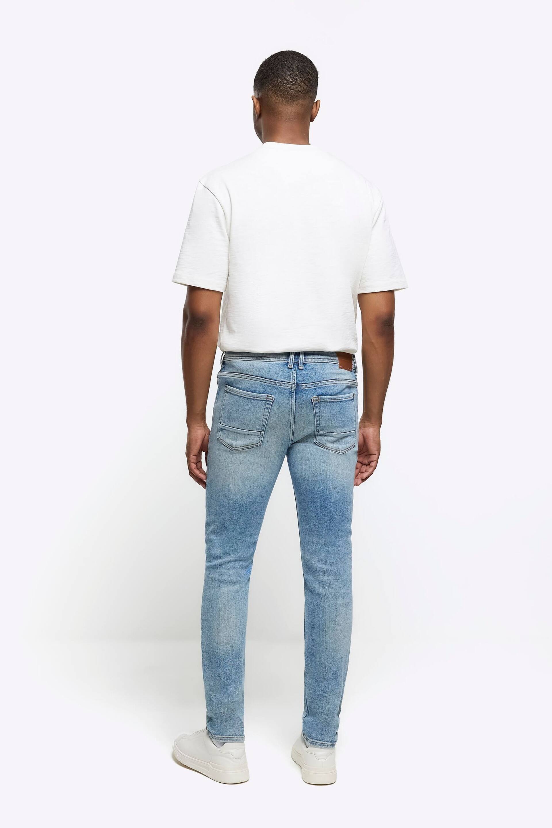 River Island Blue Skinny Fit Jeans - Image 2 of 4