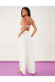 Accessorize White Crinkle Beach Trousers - Image 2 of 3