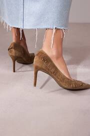 Tan Brown Forever Comfort Leather Fringe Court Shoes - Image 4 of 9