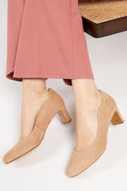 Jones Bootmaker Nude Zoey Leather Court Shoes - Image 1 of 6