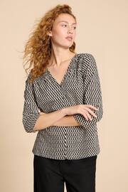 White Stuff Black Organic Cotton Rae Blouse - Image 1 of 7