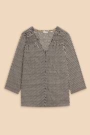 White Stuff Black Organic Cotton Rae Blouse - Image 5 of 7