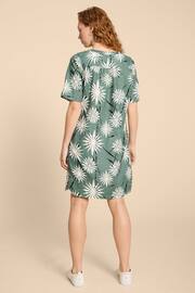 White Stuff Green June Linen Shift Dress - Image 2 of 7