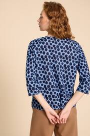 White Stuff Blue Organic Cotton Rae Blouse - Image 2 of 7