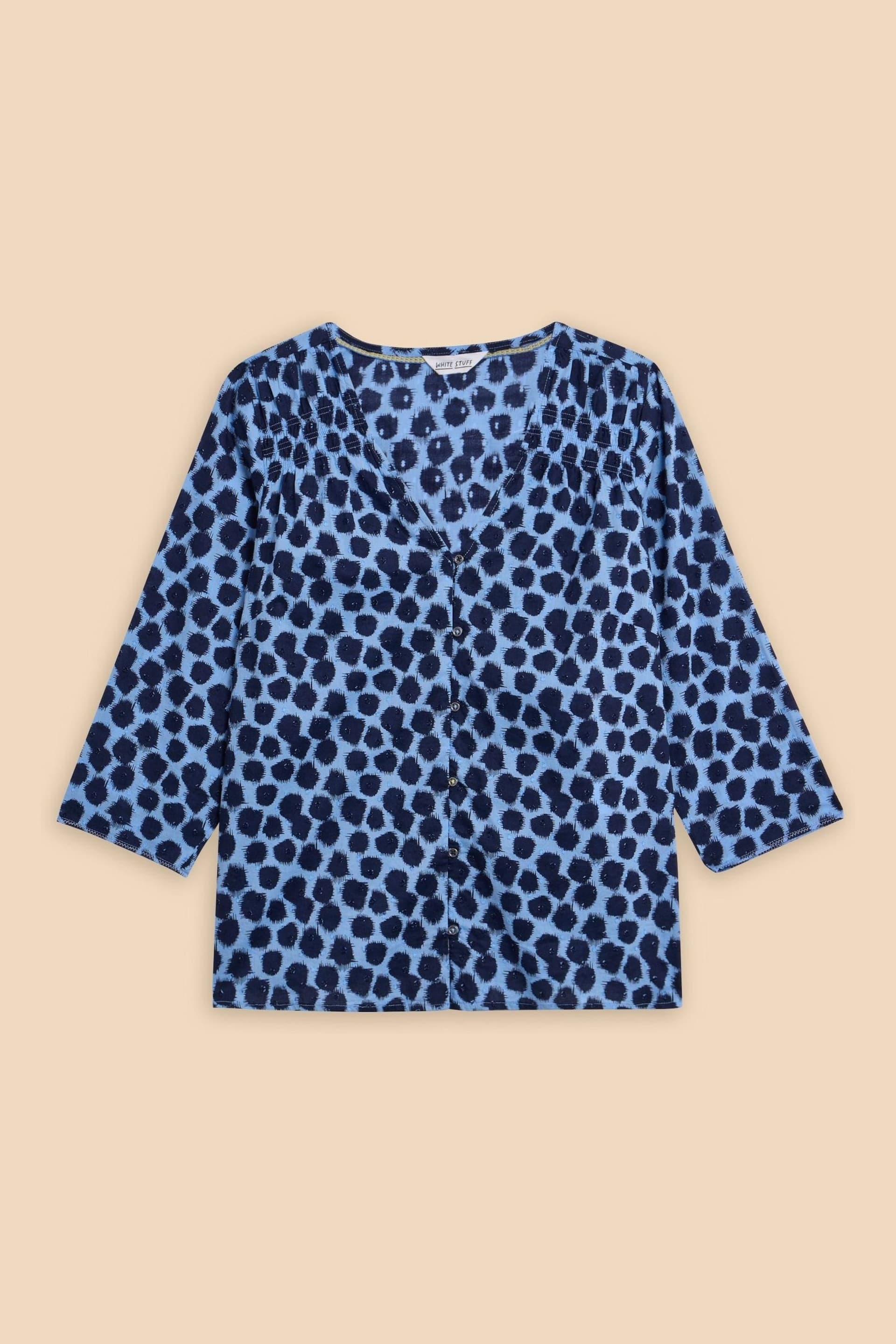 White Stuff Blue Organic Cotton Rae Blouse - Image 5 of 7