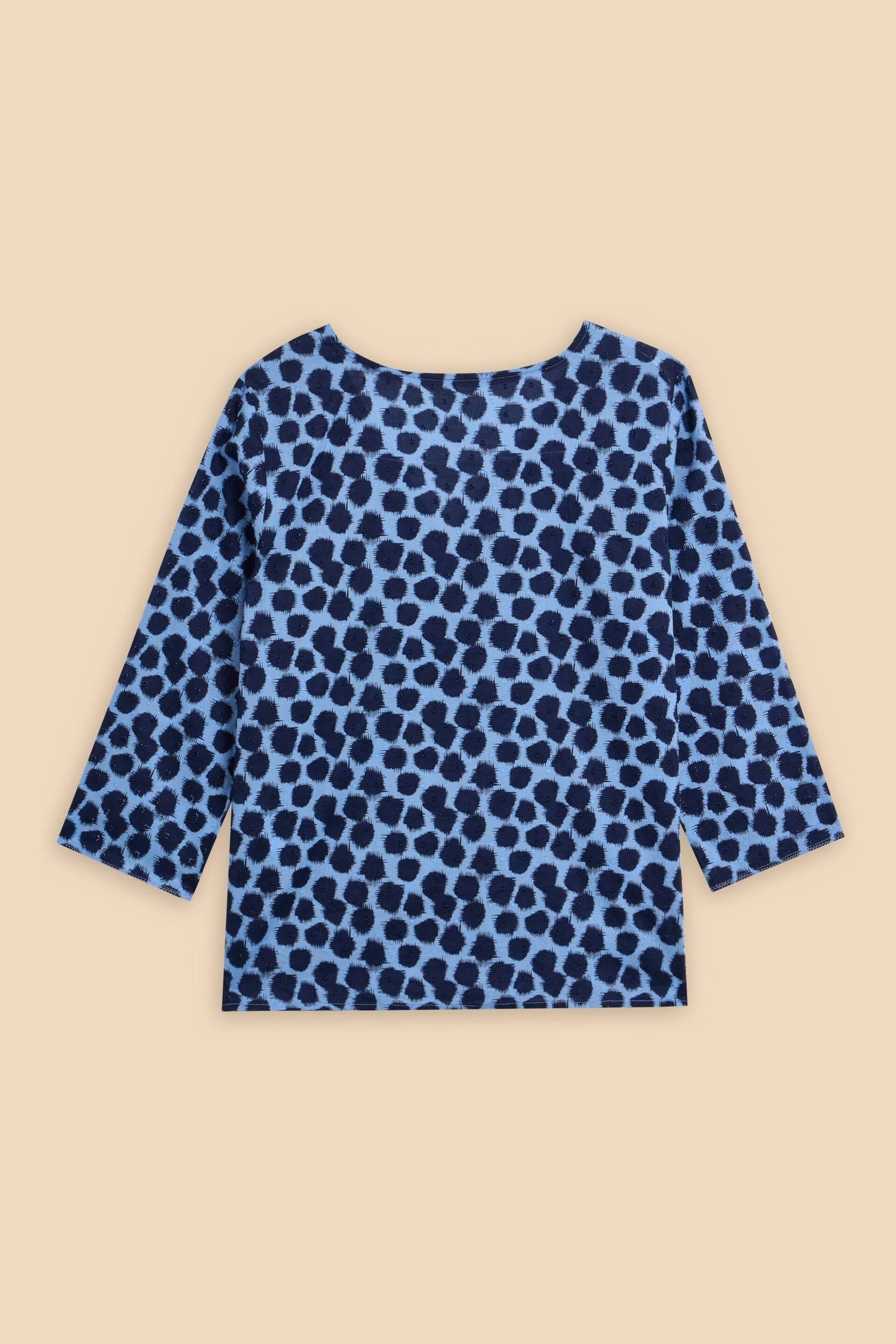 White Stuff Blue Organic Cotton Rae Blouse - Image 6 of 7