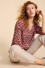 White Stuff Pink Organic Cotton Rae Blouse - Image 3 of 7