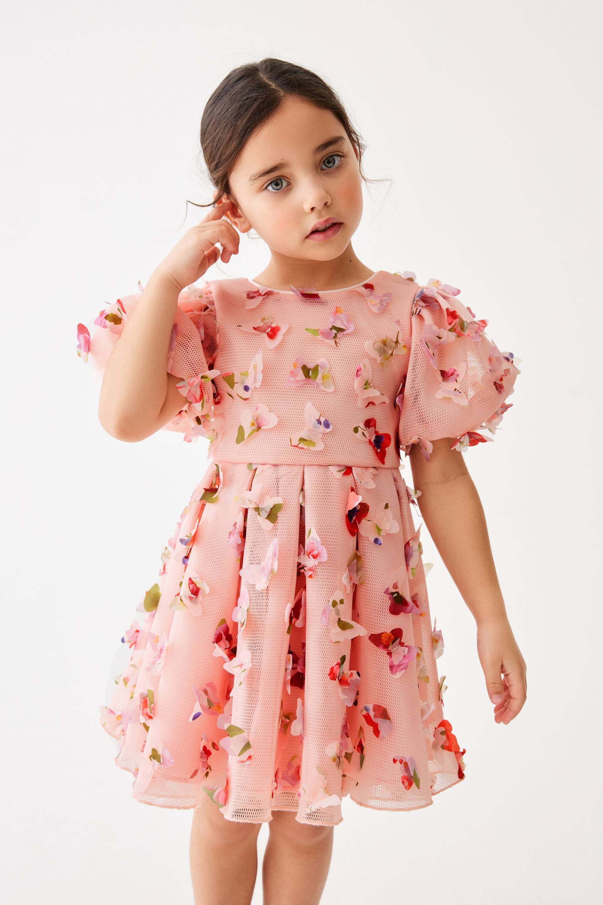 Baker by Ted Baker Pink 3D Butterfly Dress - Image 1 of 10