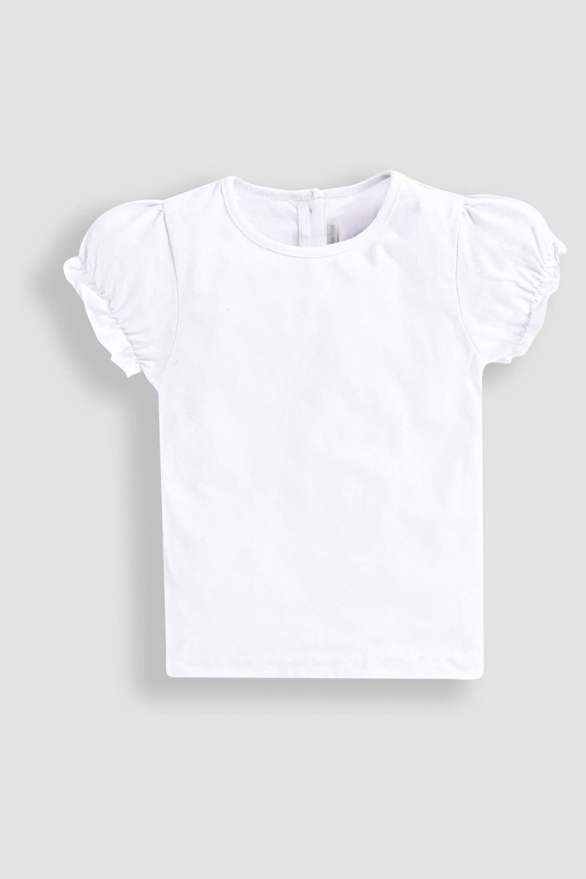 JoJo Maman Bébé White Pretty T-Shirt - Image 4 of 6