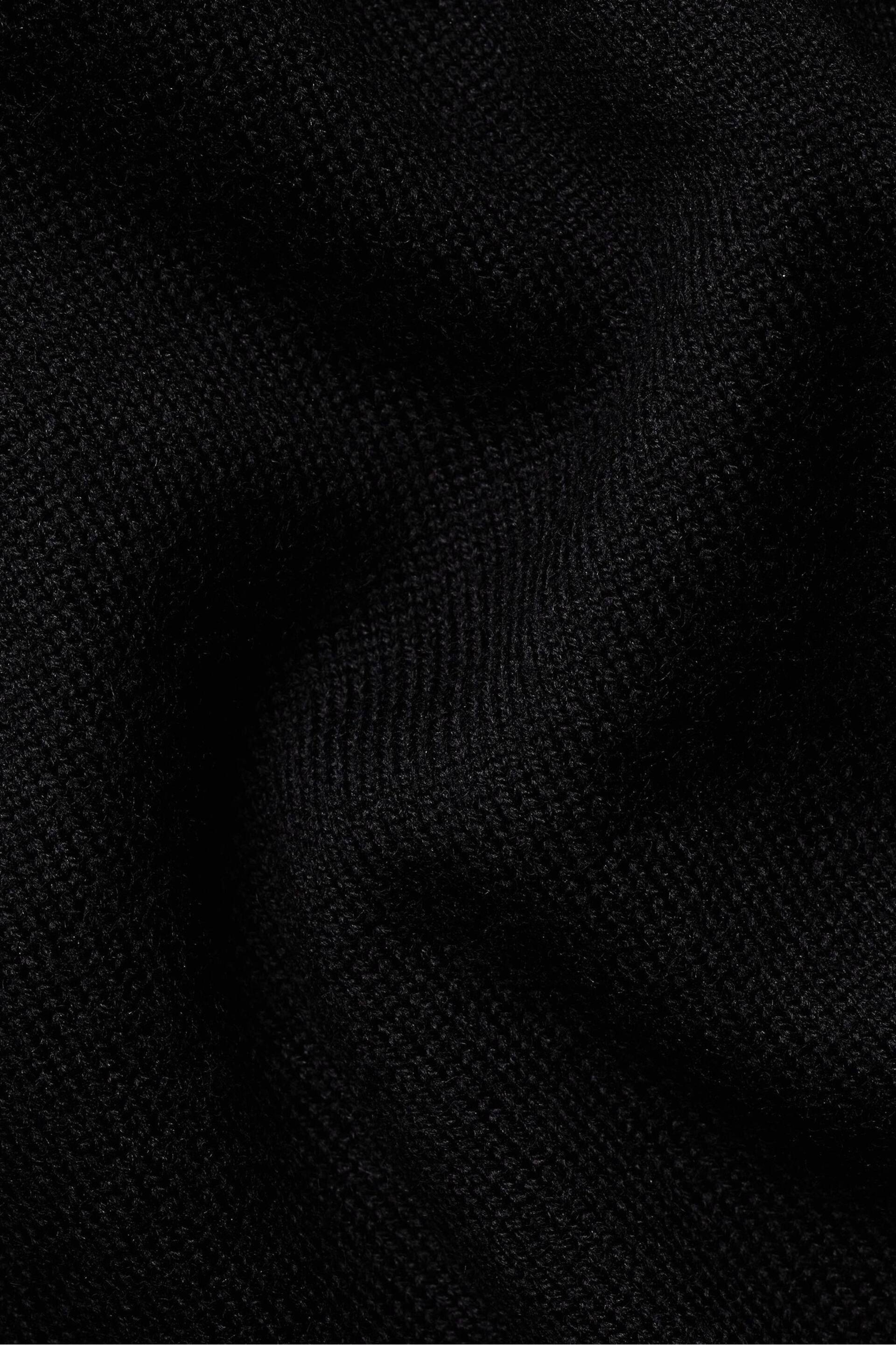 Charles Tyrwhitt Black Pure Merino Zip Neck Jumper - Image 4 of 4