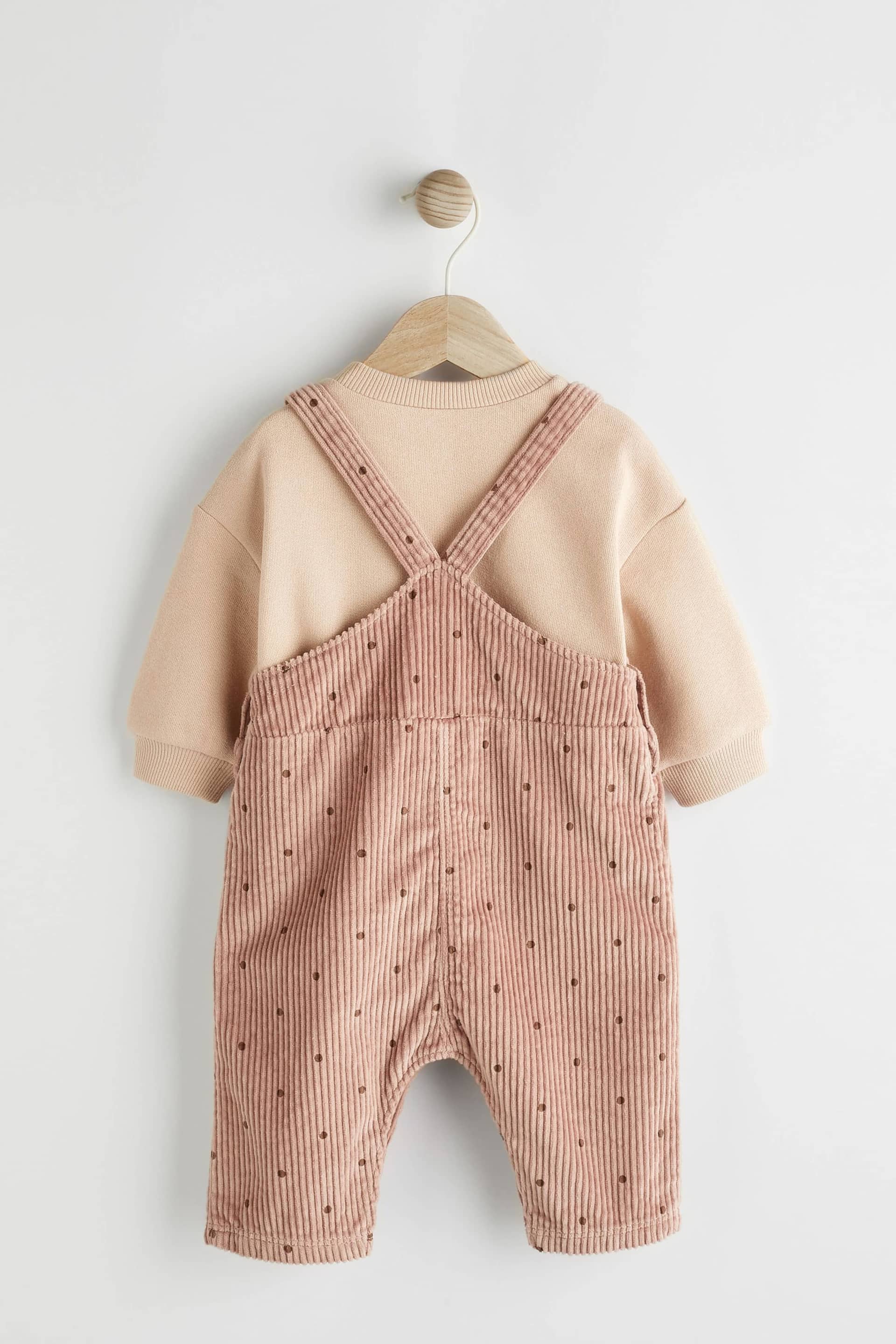 Pink Spot Baby 2pc Baby Dungaree & Bodysuit Set (0mths-2yrs) - Image 2 of 10