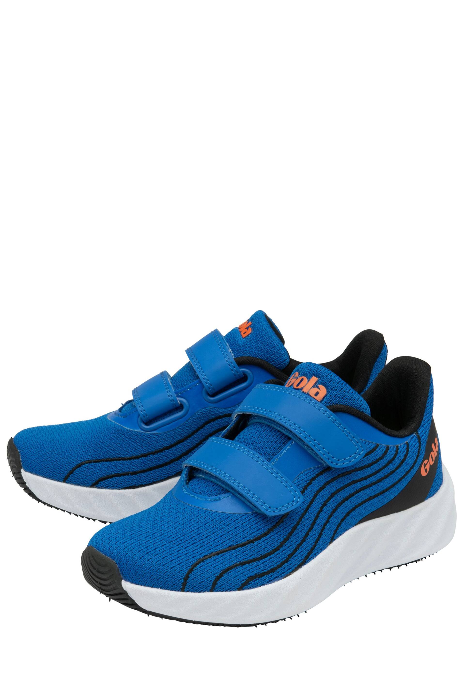Gola Blue Alzir Twin Bar Quick Fasten Kids Training Trainers - Image 2 of 4