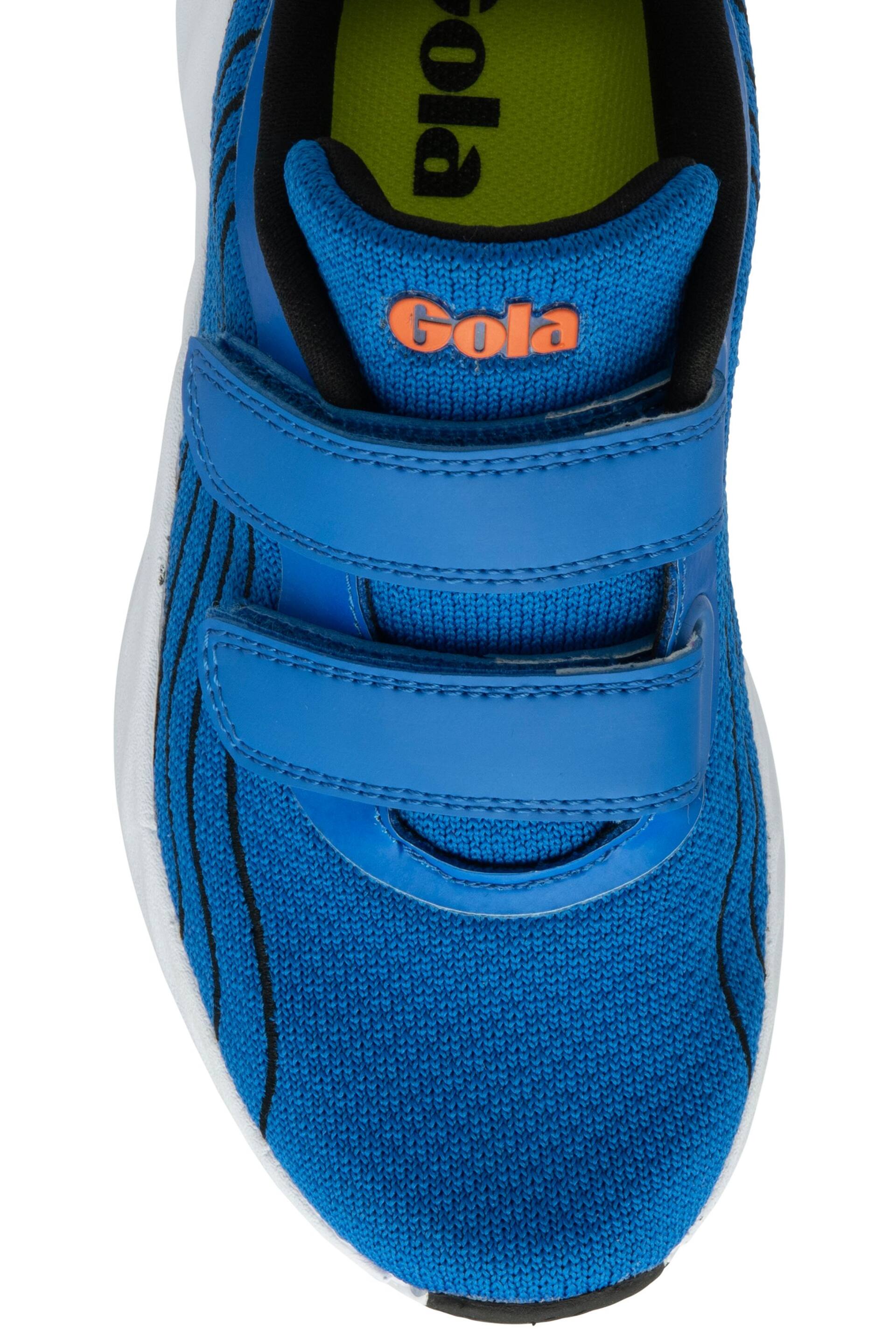 Gola Blue Alzir Twin Bar Quick Fasten Kids Training Trainers - Image 4 of 4