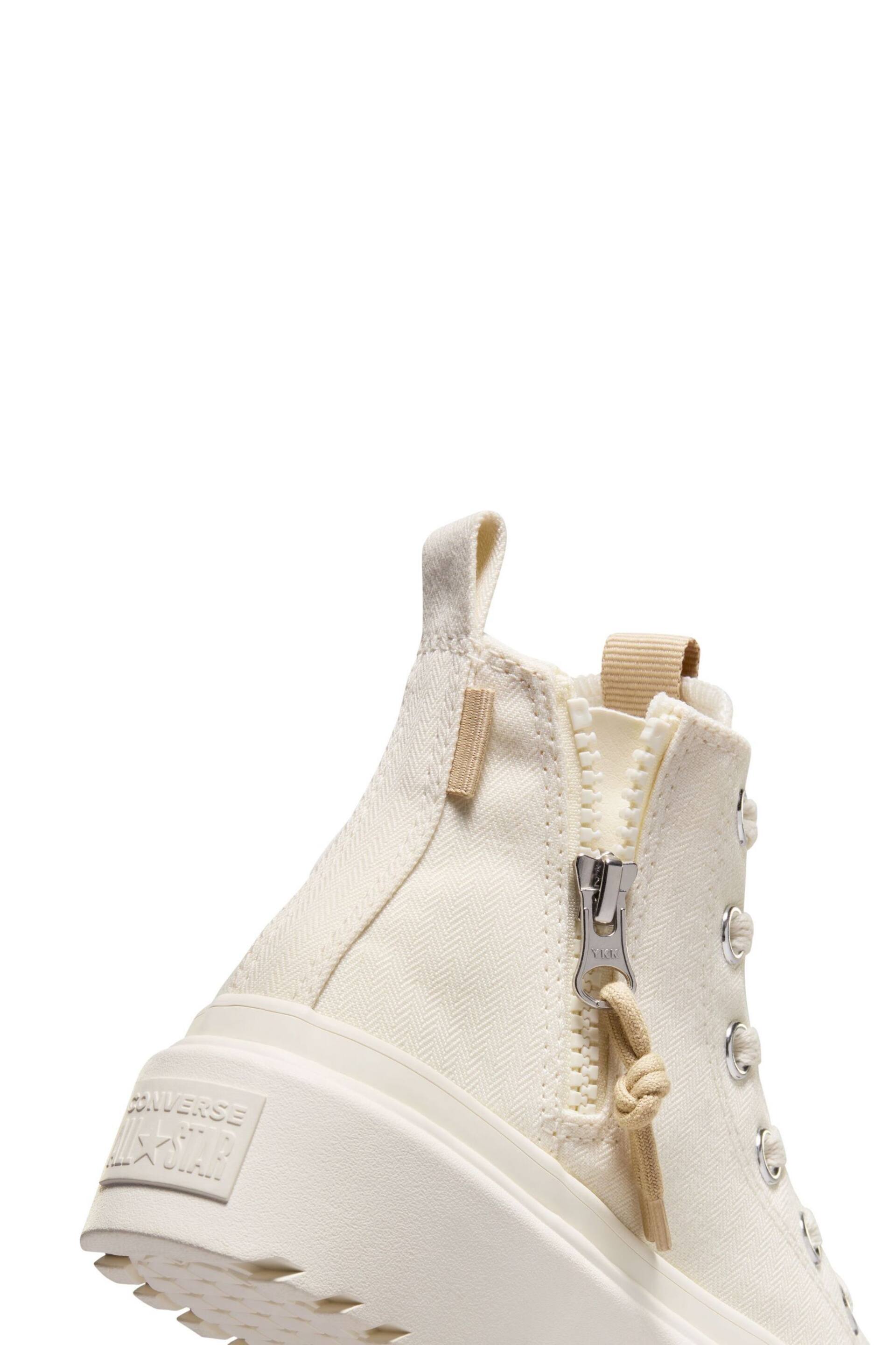 Converse Cream Lugged Lift Junior Trainers - Image 10 of 10