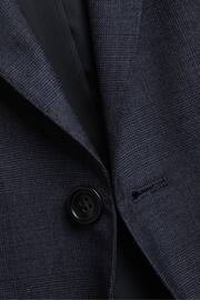 Charles Tyrwhitt Blue Slim-Fit Heather Prince of Wales Suit Jacket - Image 5 of 5