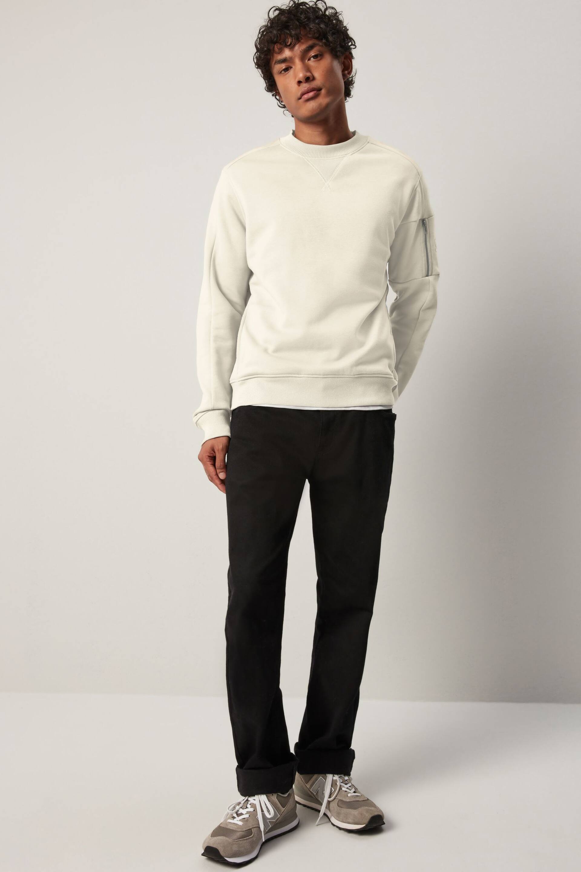 Ecru Utility Crew Sweatshirt - Image 2 of 10