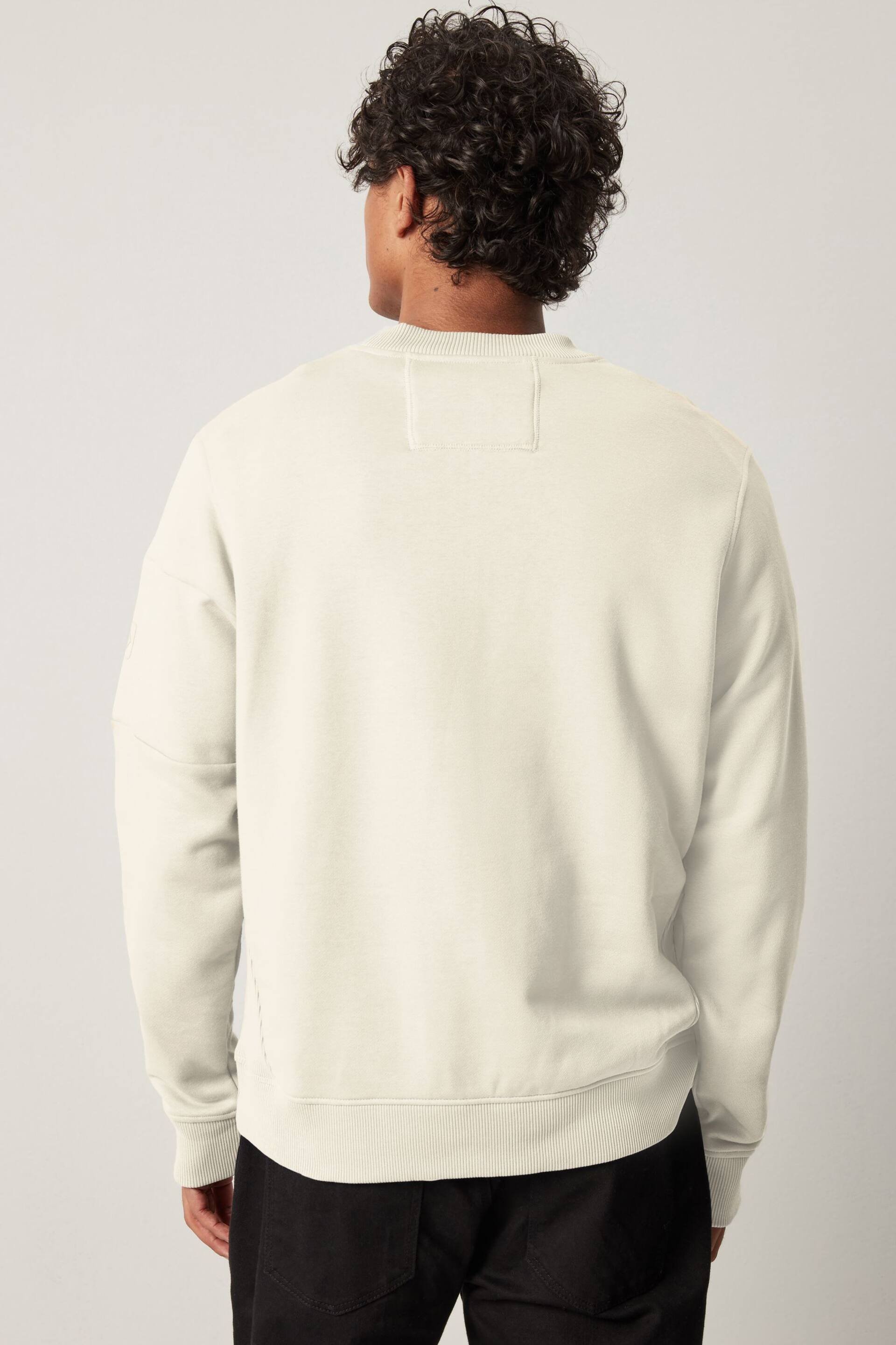 Ecru Utility Crew Sweatshirt - Image 3 of 10