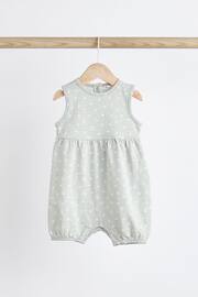 Grey Seashell Print Baby Vest Rompers 3 Pack - Image 6 of 10
