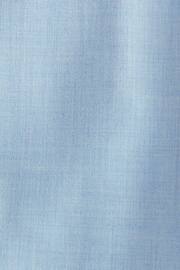 Light Blue Skinny Fit Pipe Trimmed Suit: Trousers - Image 10 of 10