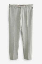 Light Grey Skinny Fit Pipe Trimmed Suit: Trousers - Image 3 of 6