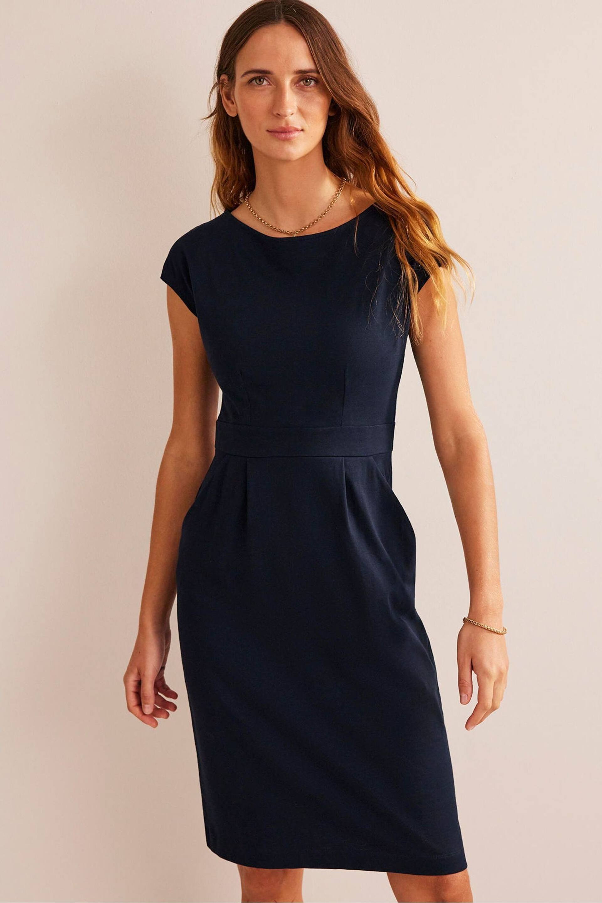 Boden Blue Black Florrie Jersey Dress - Image 1 of 4