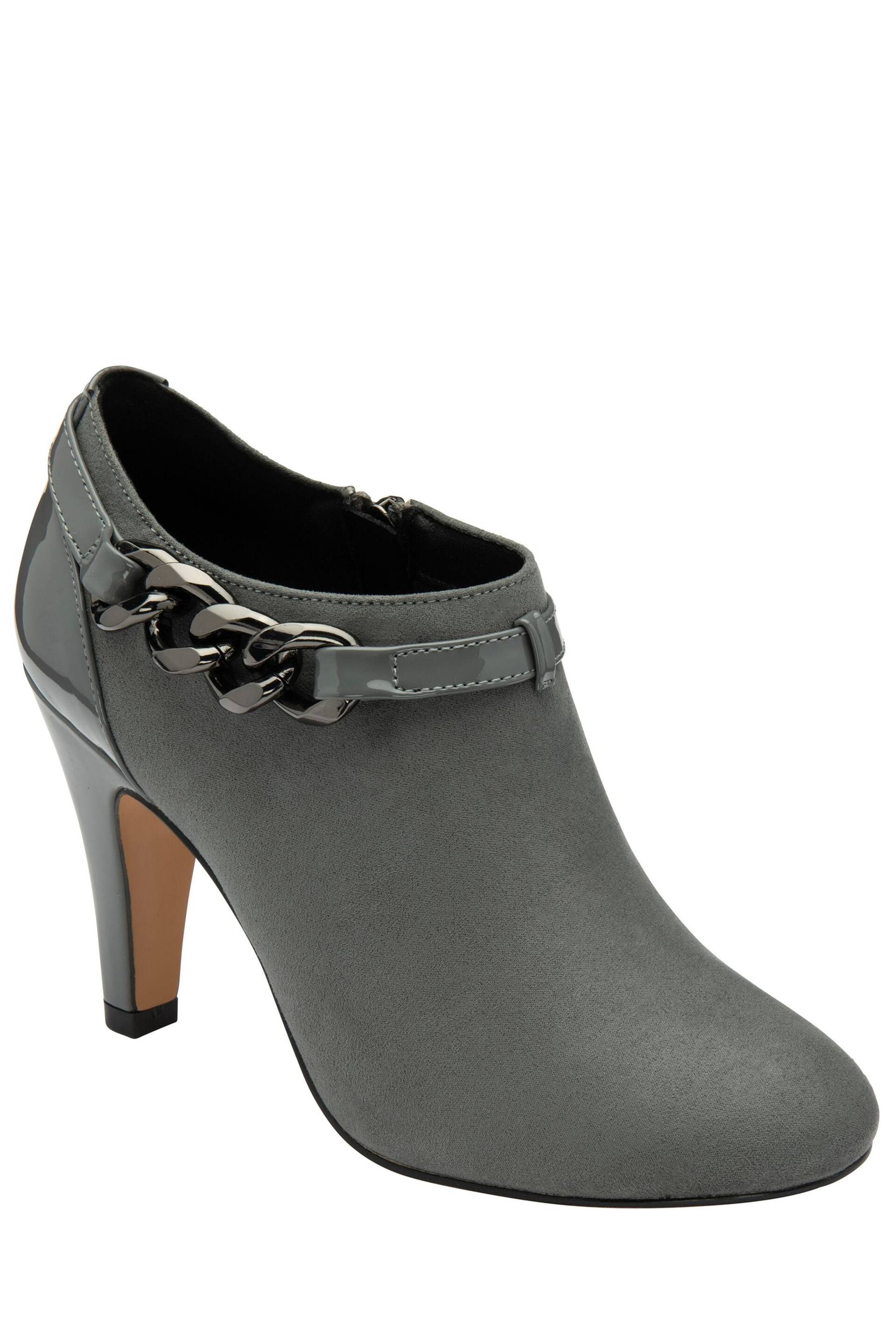 Lotus Grey Heeled Shoe Boots - Image 1 of 4