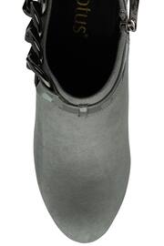 Lotus Grey Heeled Shoe Boots - Image 4 of 4