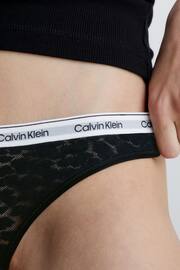 Calvin Klein Black Modern Logo Lace Bikini Briefs - Image 3 of 5