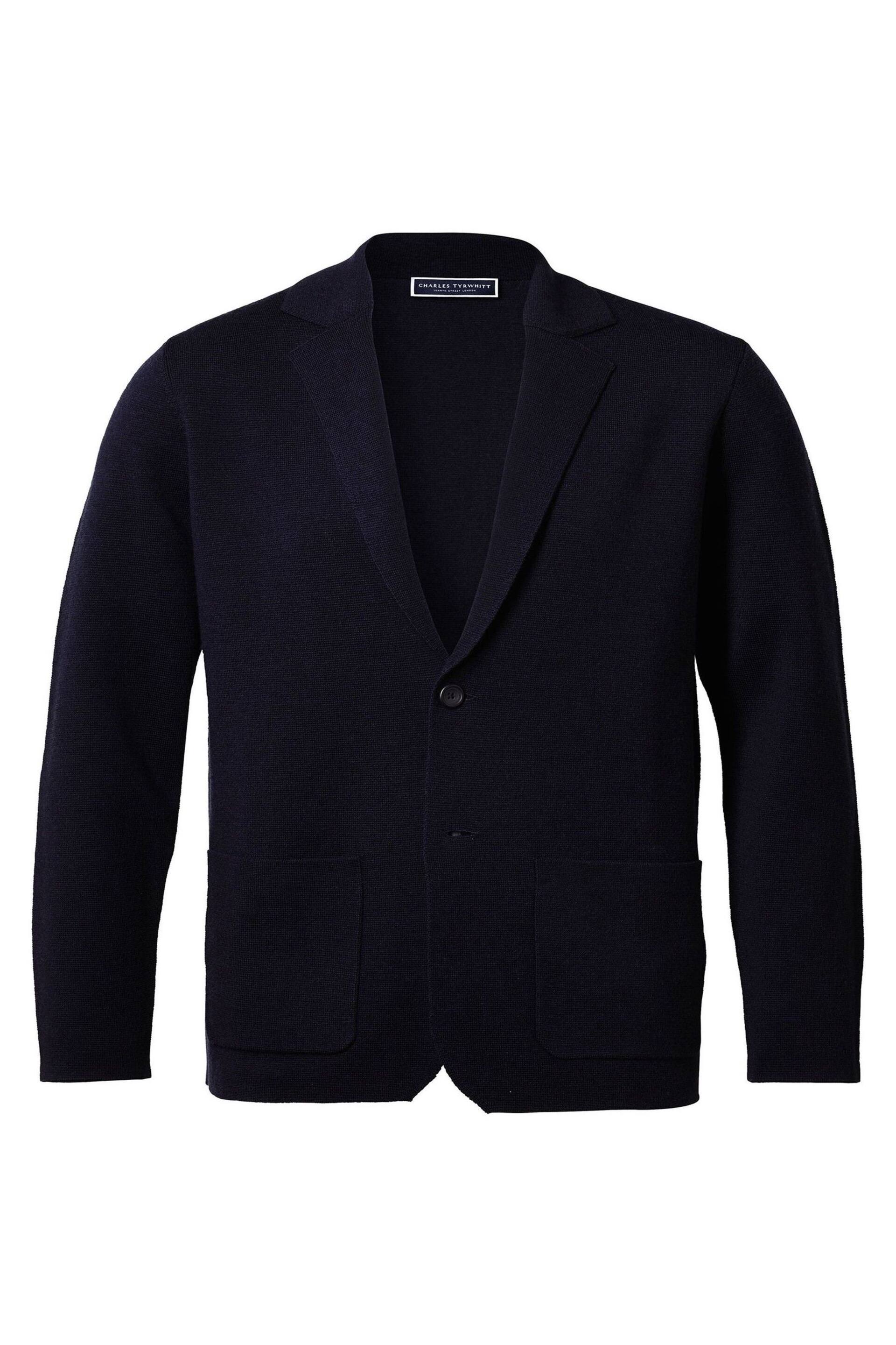 Charles Tyrwhitt Blue Pure Merino Sb Button Blazer - Image 4 of 6