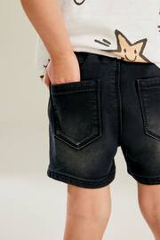 Black Jersey Denim Pull-On Shorts (3mths-7yrs) - Image 3 of 7