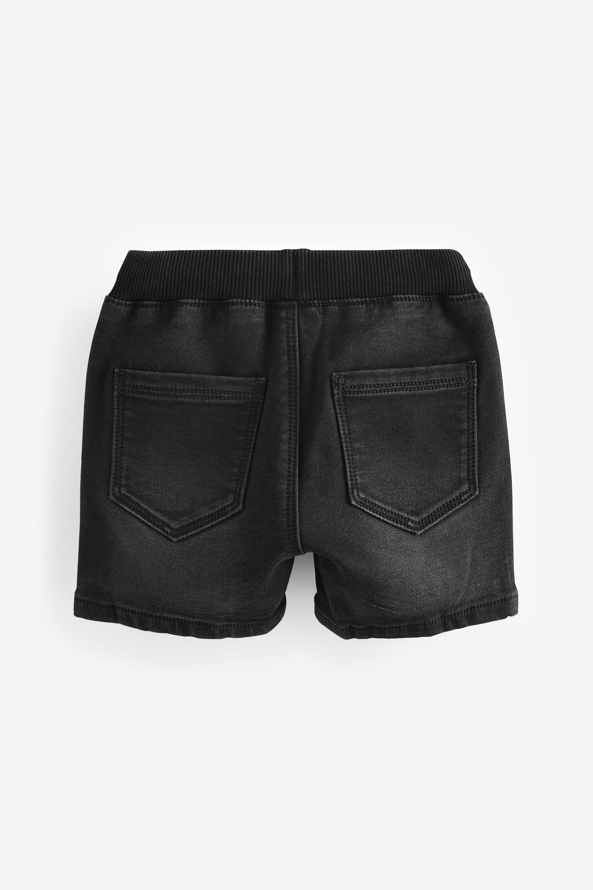 Black Jersey Denim Pull-On Shorts (3mths-7yrs) - Image 6 of 7