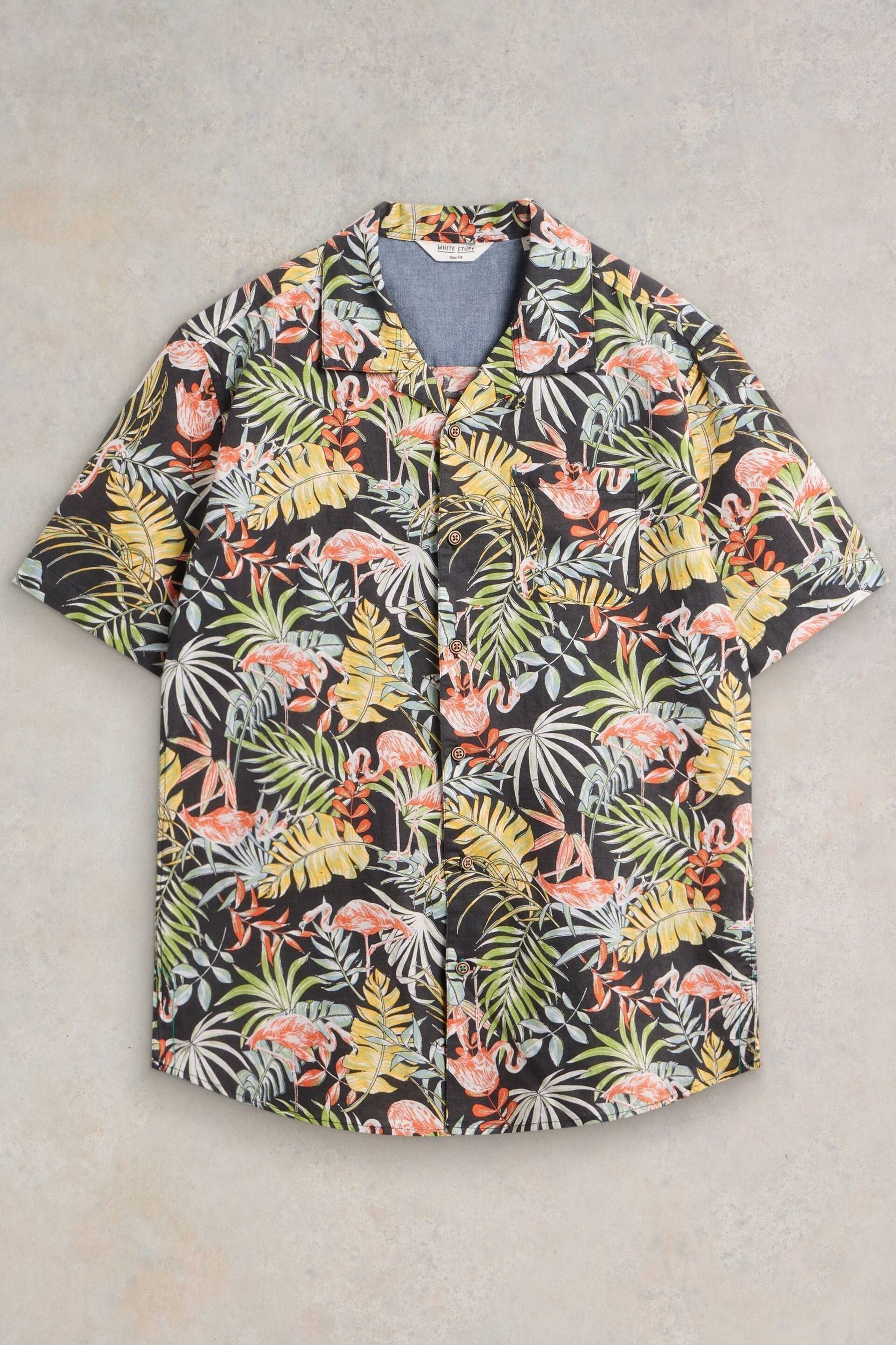 White Stuff Black Flamingo Printed Shirt - Image 5 of 7