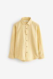 Yellow Lemon Long Sleeve Linen Blend Shirt (3-16yrs) - Image 1 of 4