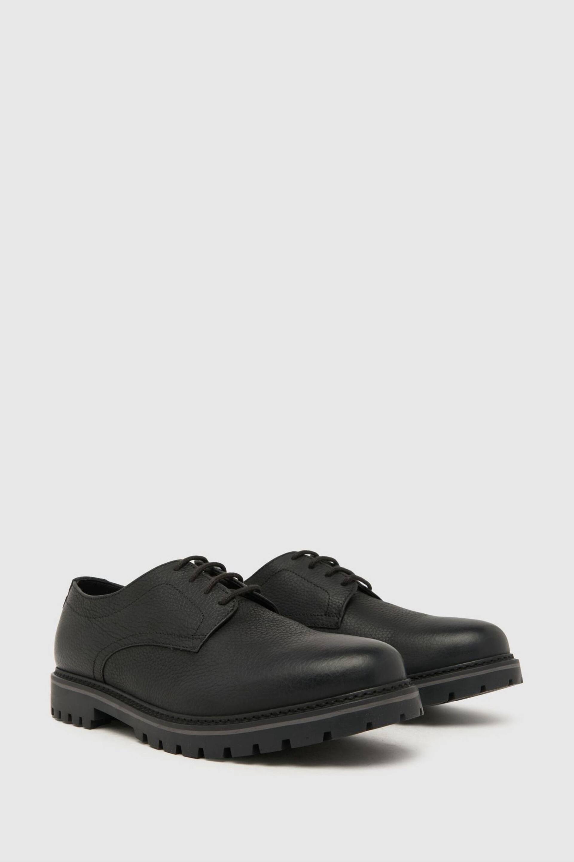 Schuh Paxon Leather Lace-Up Black Shoes - Image 3 of 4
