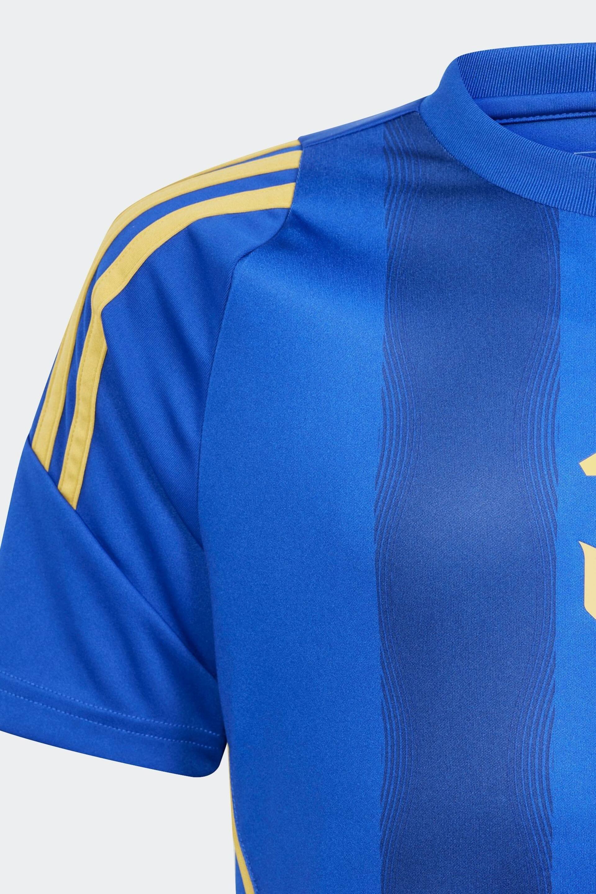 adidas Blue/White Pitch 2 Street Messi Training Jersey T-Shirt - Image 5 of 5