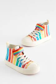 Little Bird by Jools Oliver Multi Rainbow Stripe Canvas Trainers - Image 1 of 6