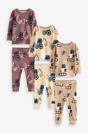 Chocolate Brown Oversized Pyjamas 3 Pack (9mths-8yrs) - Image 5 of 8