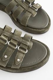 Khaki Green Regular/Wide Fit Forever Comfort® Leather Gladiator Sandals - Image 6 of 8
