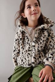 Mint Velvet Animal Print Faux Fur Jacket - Image 2 of 7