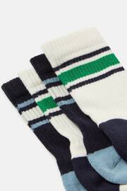 Joules Volley White/Blue Tennis Socks 2PK - Image 4 of 5