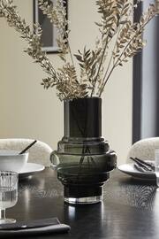 Black Ornamental Shaped Glass Vase - Image 1 of 3