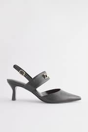 Black Forever Comfort® Leather Snaffle Heels - Image 3 of 7