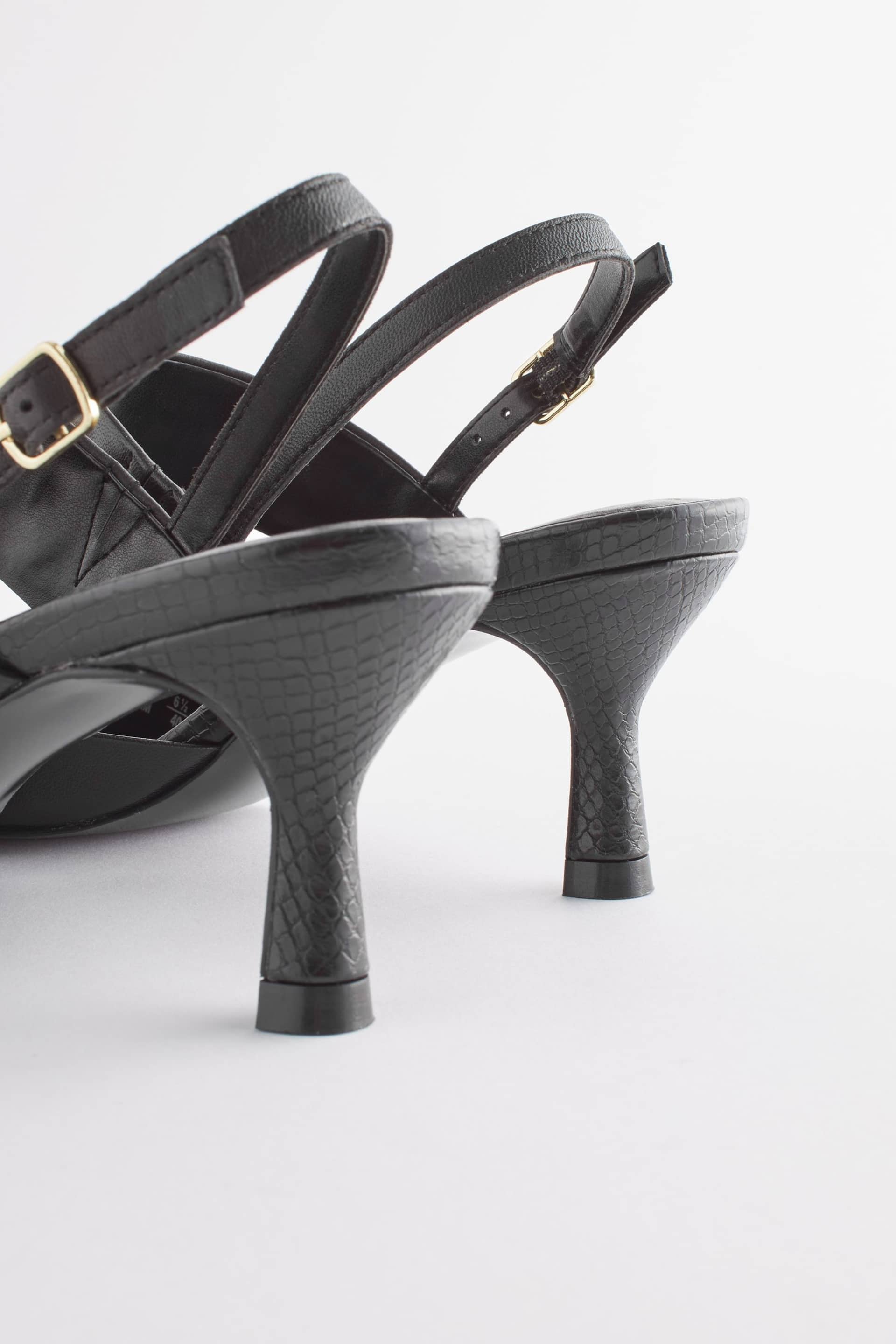 Black Forever Comfort® Leather Snaffle Heels - Image 6 of 7