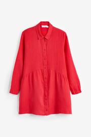 Celtic & Co. Red Linen Gathered Waist Tunic - Image 2 of 2