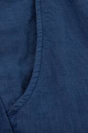 Celtic & Co. Blue Linen V Neck Sleeveless Jumpsuit - Image 8 of 8