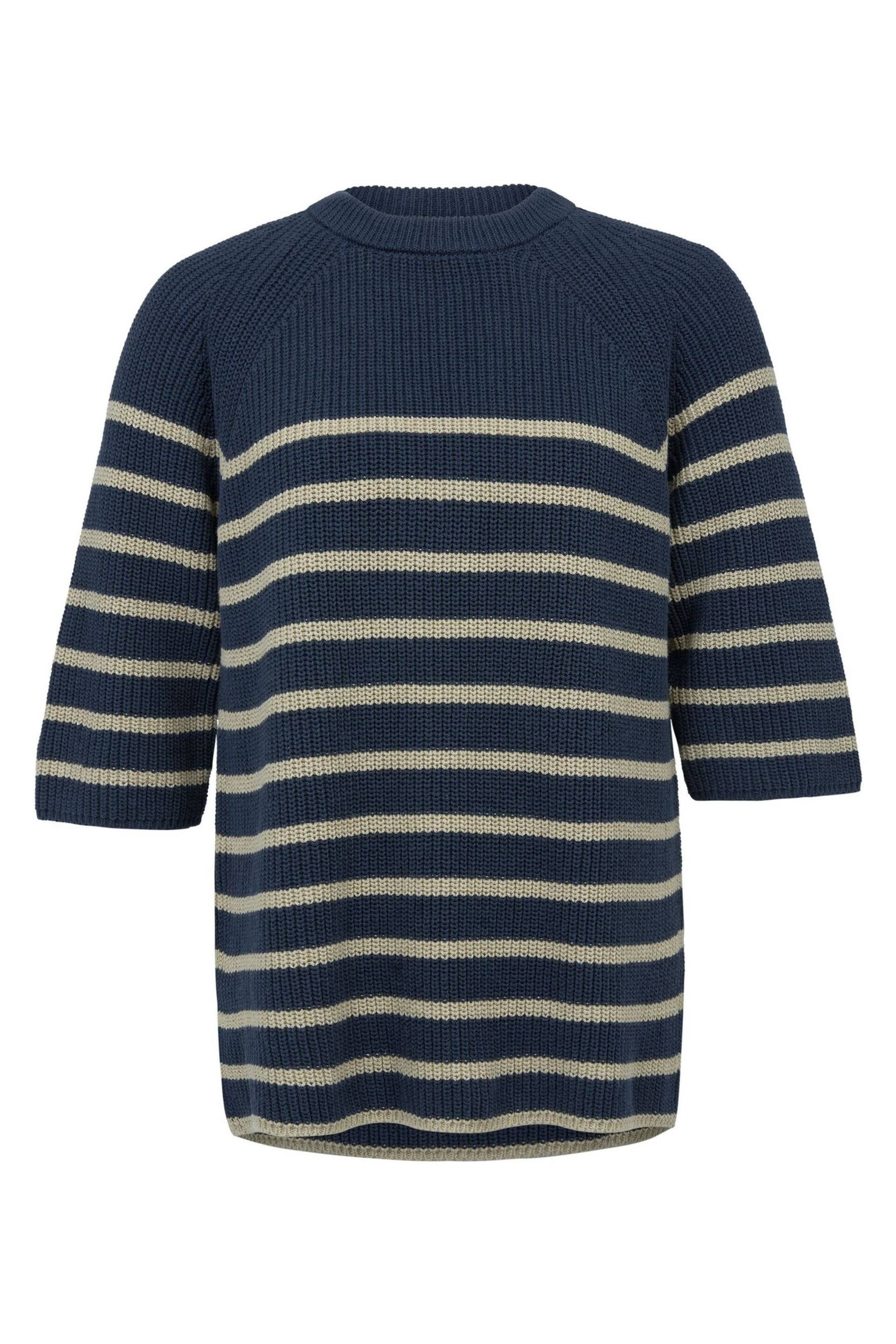 Celtic & Co. Blue Half Sleeve Knitted Jumper - Image 2 of 5