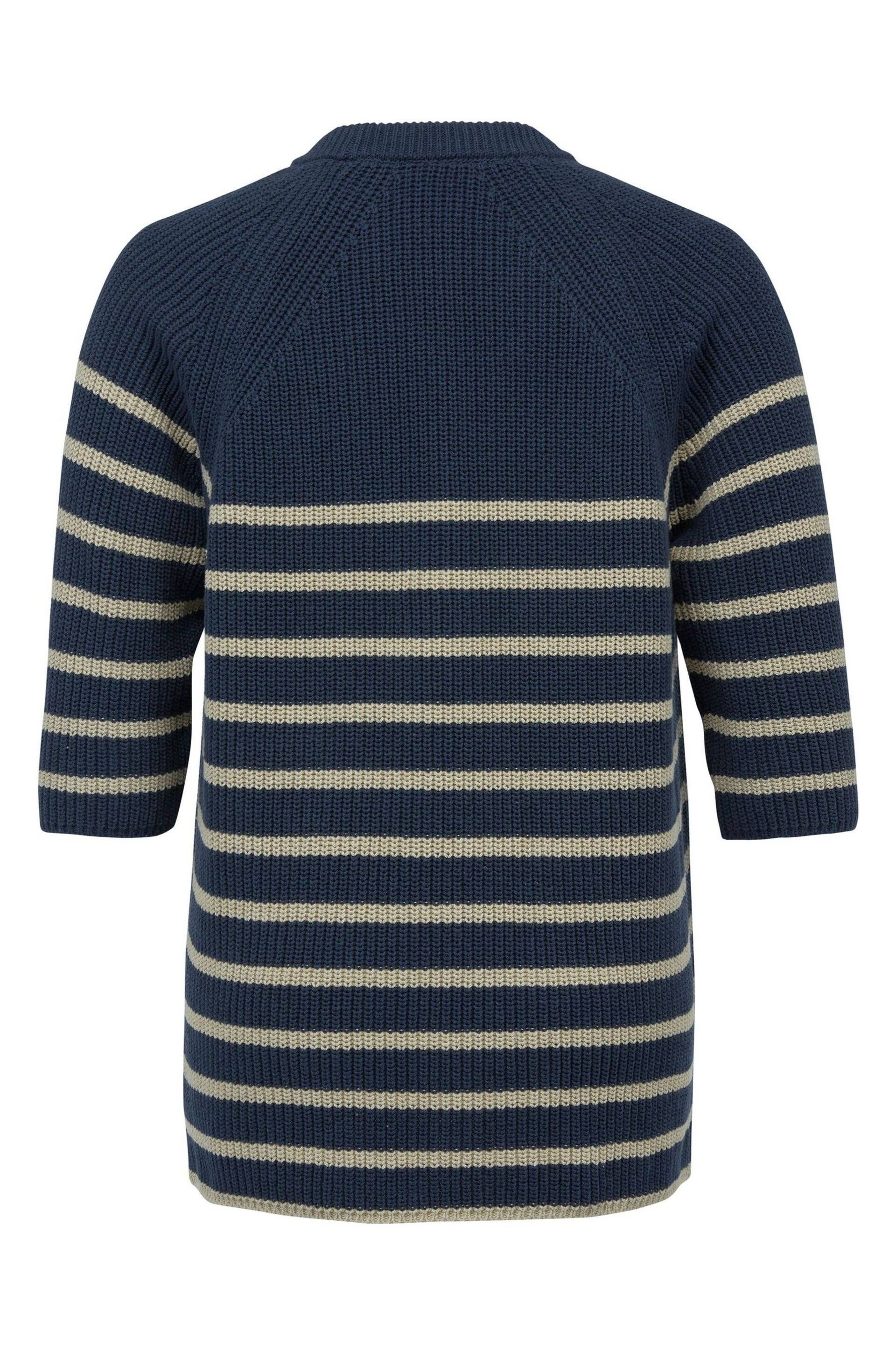Celtic & Co. Blue Half Sleeve Knitted Jumper - Image 3 of 5